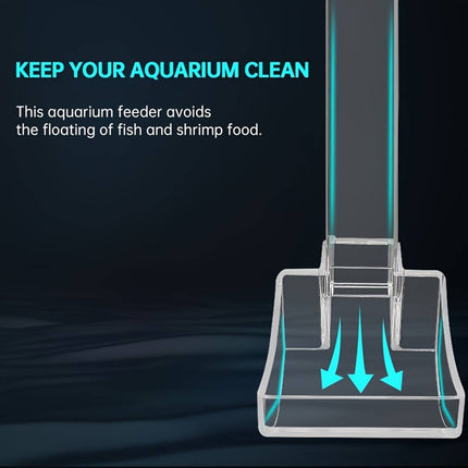 Aquarium Feeding Tube Clear Hang On Food Tray