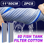 Aquarium Filter Sponge 2pcs 8 Layer Foam Pad Fish Tank 50 x 11 x 2cm
