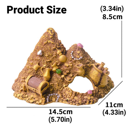 Aquarium Decoration Pineapple House Hideout Treasure Chest Fish Tank Ornament