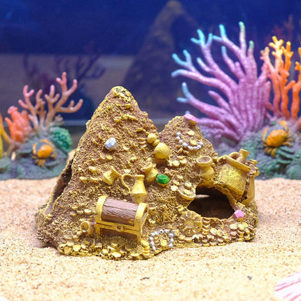 Aquarium Decoration Pineapple House Hideout Treasure Chest Fish Tank Ornament