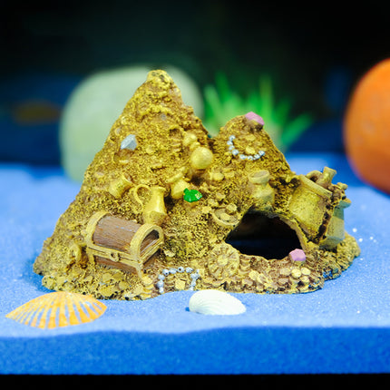 Aquarium Decoration Pineapple House Hideout Treasure Chest Fish Tank Ornament