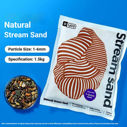 Natural Stream Sand Aquarium Gravel Substrate for Fish Tank Aquascaping