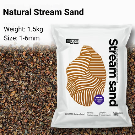 Natural Stream Sand Aquarium Gravel Substrate for Fish Tank Aquascaping