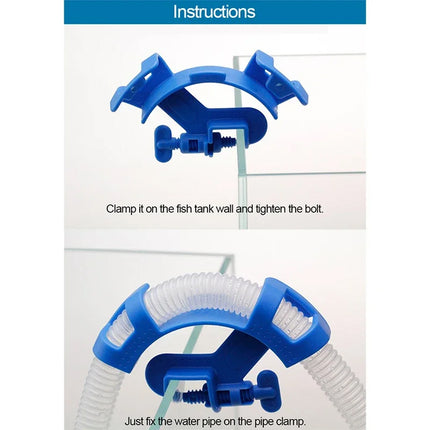 10PCS Aquarium Water Changer Tube Clip Fish Tank Pipe Fixing Clip Durable