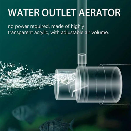 Acrylic Aquarium Outlet Venturi Aerator No Power