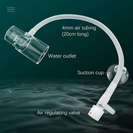 Acrylic Aquarium Outlet Venturi Aerator No Power