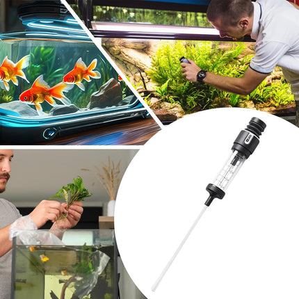 Fish Tank Water Changer Clear Tube Non Slip Handle for Aquariums Water Change
