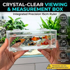 Clear Acrylic Fish Viewing Box with 15cm Ruler Medium
