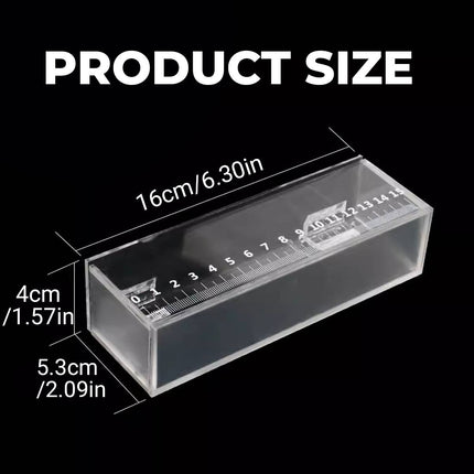 Clear Acrylic Fish Viewing Box with 15cm Ruler Medium