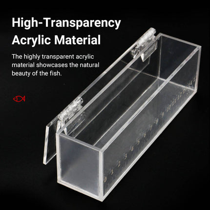Clear Acrylic Fish Viewing Box with 15cm Ruler Medium