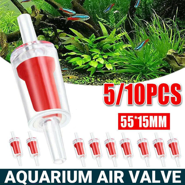 5/10Xcheck Valve Fish Tank Aquarium Air Pump Silicone Non-Return One Way Airline - Aimall