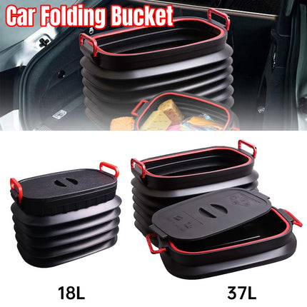 18L or 37L Fishing Bucket Collapsible Car Shrinkable Storage Bucket Rubbish Bin