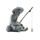 Fisherman Statue Aquarium Ornament Stone Look 3 Styles 6.5-7.2cm for Fish Tank