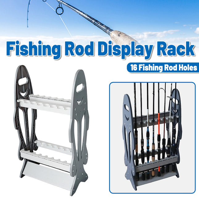 Fishing Rod Display Rack Stand Holder Net Rod Support Storage Organizer for Gear