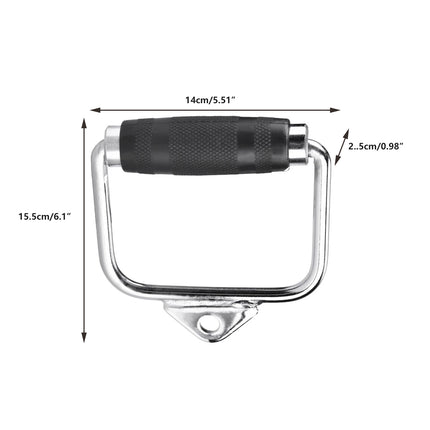 2pcs Metal D-Handle Stirrup Cable Attachments Machine Workout Fitness Gym