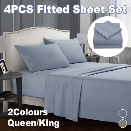 Four Piece Bed Sheet Set Bed Linen Pillowcase Sheet Set Soft Bedding Home Use