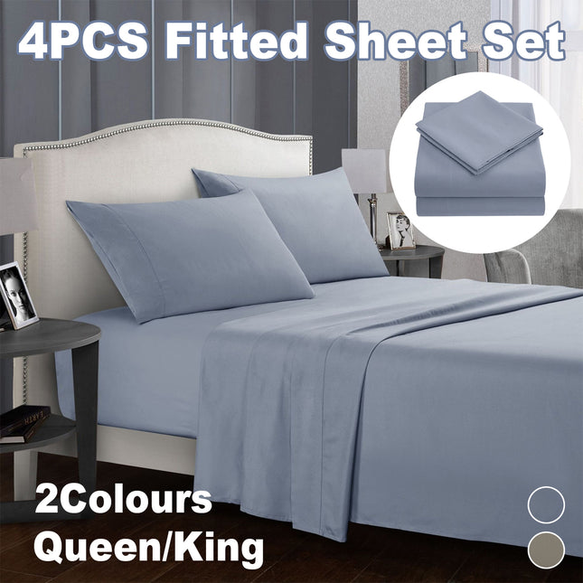 Four Piece Bed Sheet Set Bed Linen Pillowcase Sheet Set Soft Bedding Home Use