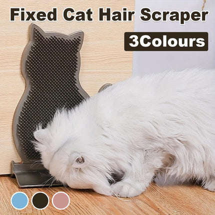 Fixed Tease Cat Scrubber Massage Brush Scratching Toy for Cats Grooming Brush