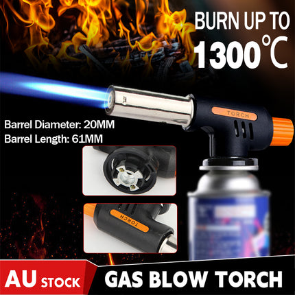 Butane Gas Blow Torch Adjustable Flame Tool for Welding Soldering and BBQ