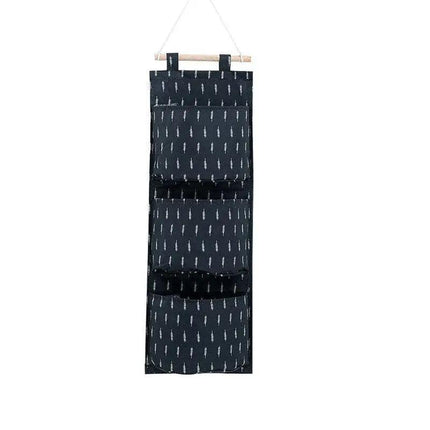 Flamingo Cactus Sundry Storage Bag 3 Pockets Door Wall Hanging Organizer Pouch - Aimall