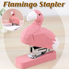 Mini Wooden Flamingo Stapler Cute Animal Carving Office Desk Accessory Tool