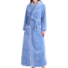 Flannel Bathrobe Set Autumn Winter Coral Fleece Nightgown for Men and Women Warm