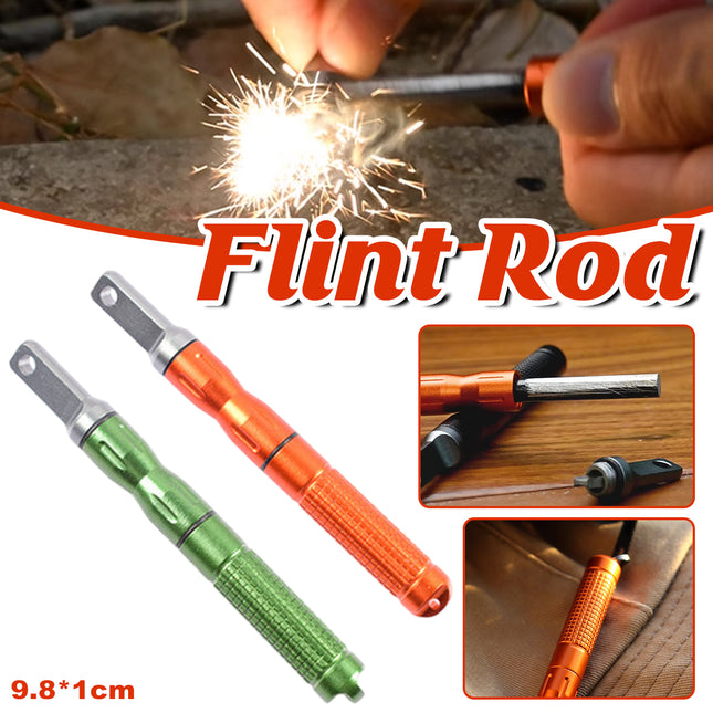 Flint Rod Fire Starter Emergency Survival Tool Weather Resistant Quick Ignition