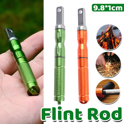 Flint Rod Fire Starter Emergency Survival Tool Weather Resistant Quick Ignition