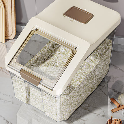 25L Airtight Rice Storage Container with Flip Lid Clear Pantry Bin