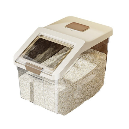 25L Airtight Rice Storage Container with Flip Lid Clear Pantry Bin