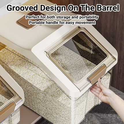 25L Airtight Rice Storage Container with Flip Lid Clear Pantry Bin