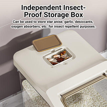25L Airtight Rice Storage Container with Flip Lid Clear Pantry Bin