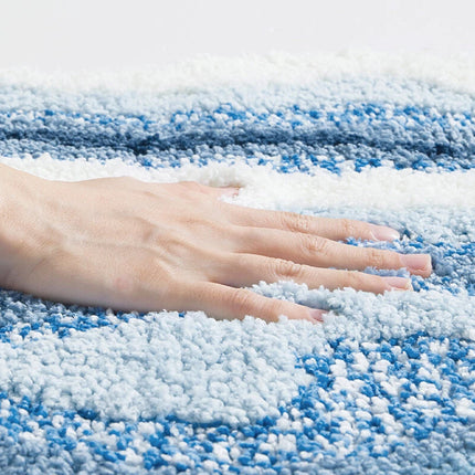 Nonslip Absorbent Door Mat Shower Bathroom Flocking Foot Mat Modern Simple Style
