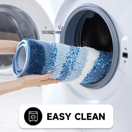 Nonslip Absorbent Door Mat Shower Bathroom Flocking Foot Mat Modern Simple Style