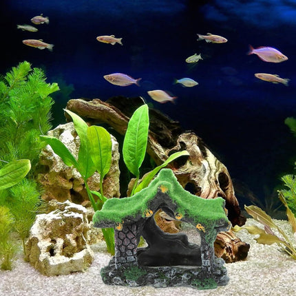 Fish Tank Ornament Hollow House Design Aquarium Decoration Landscape Accessory