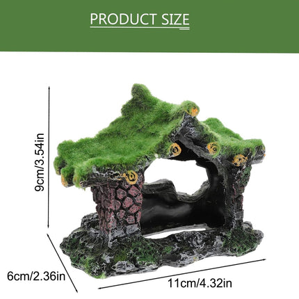 Fish Tank Ornament Hollow House Design Aquarium Decoration Landscape Accessory
