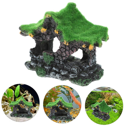 Fish Tank Ornament Hollow House Design Aquarium Decoration Landscape Accessory