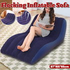 Outdoor Flocking Inflatable Sofa Thickened Portable for Travel Patio Daily Use