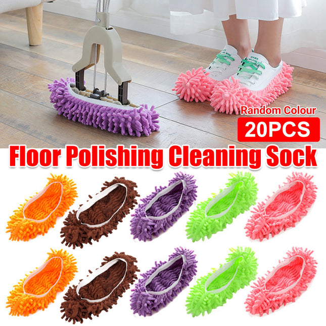 10pairs Washable Floor Cleaning Mop Shoes Removable Slipper Covers for Mopping