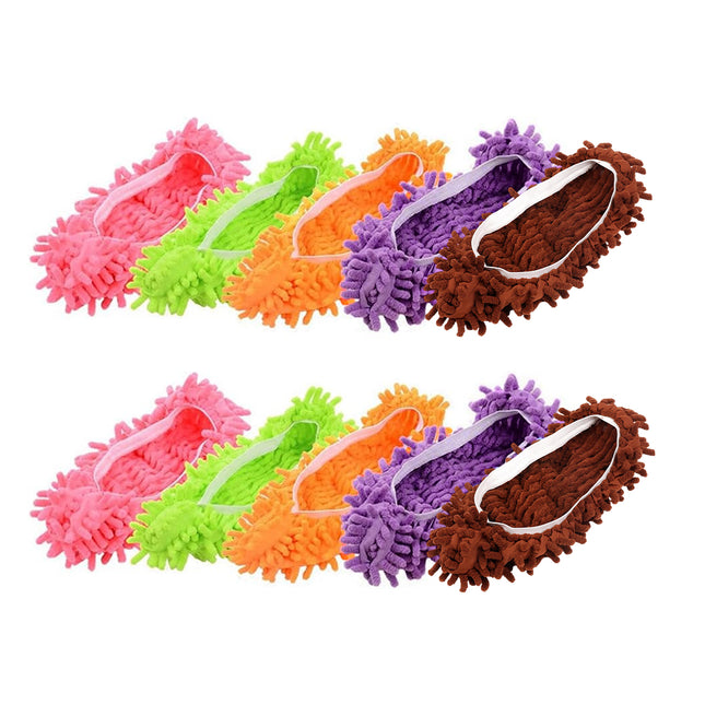 10pairs Washable Floor Cleaning Mop Shoes Removable Slipper Covers for Mopping