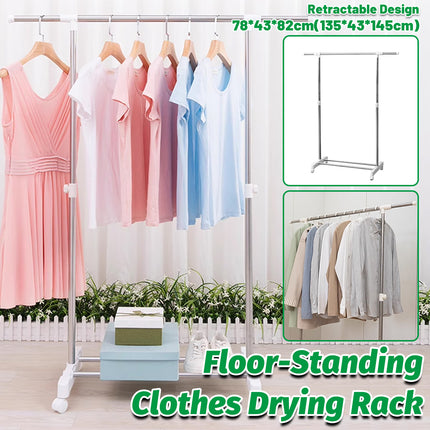 Floor-Standing Clothes Drying Rack Space Saving Durable for Home Balcony Use