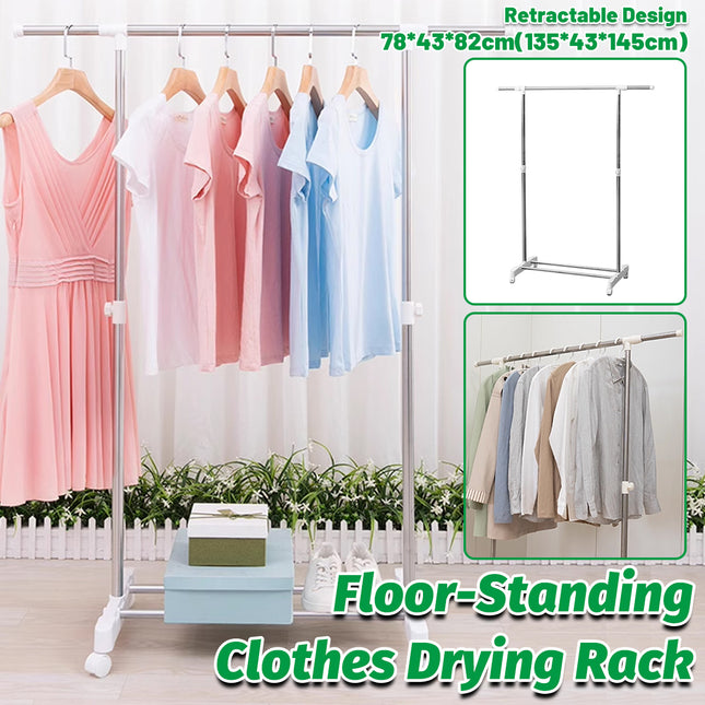 Floor-Standing Clothes Drying Rack Space Saving Durable for Home Balcony Use