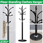 Bedroom Floor Standing Coat Rack Clothes Hanger Space Saving Stable Durable