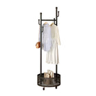 Moveable Floor-Standing Coat Rack Space Saving for Bedroom Clothes Storage Use
