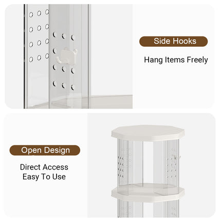 Floor-Standing Rotating Bookshelf Book Toy Storage Corner Display Space Saving