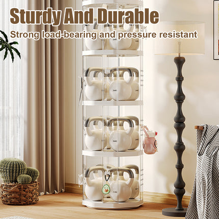 Floor-Standing Rotating Bookshelf Book Toy Storage Corner Display Space Saving