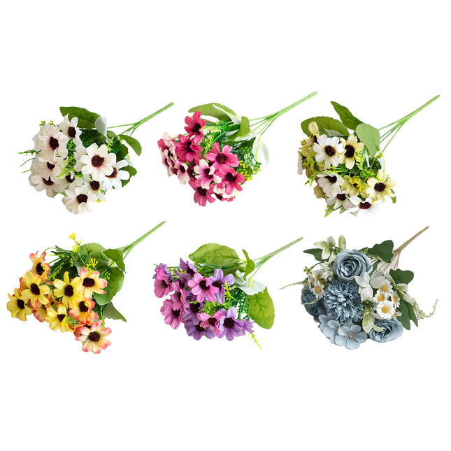 6pcs High End Artificial Flowers for Home Decoration Realistic Faux Floral