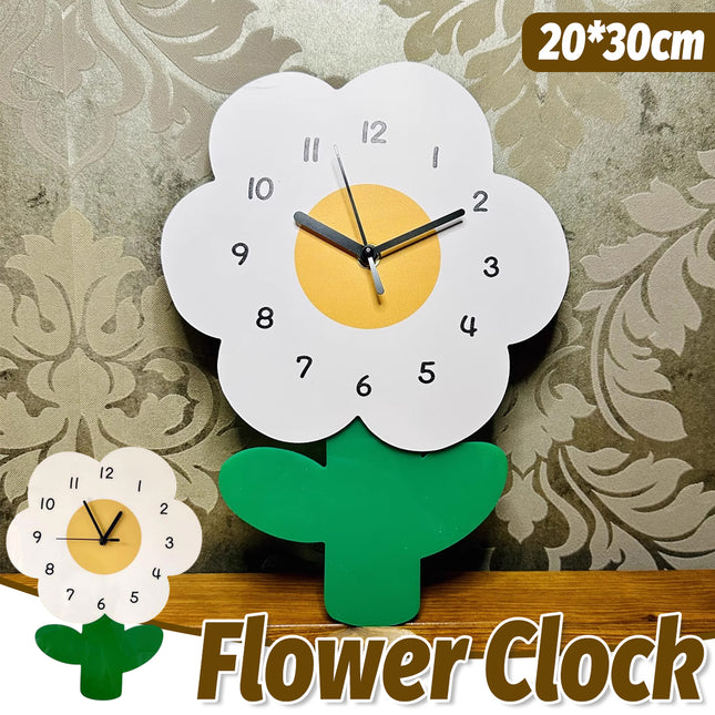 Flower Shape Wall Clock for Kitchen Living Room Bedroom Wall Decor Gift