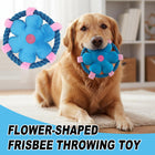 Pet Fluffy Multicolour Flower Shape Flying Disc Throw Toy Dog Interaction Play