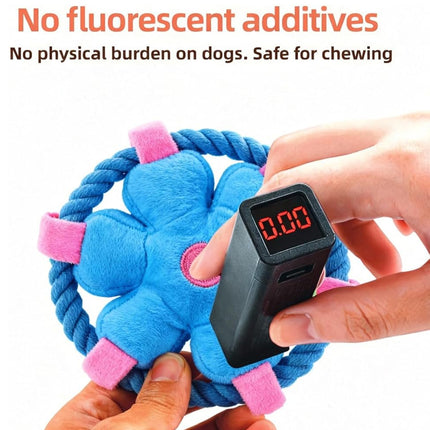 Pet Fluffy Multicolour Flower Shape Flying Disc Throw Toy Dog Interaction Play